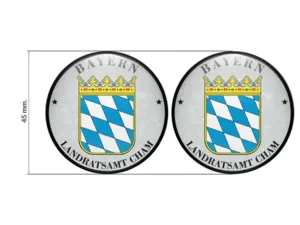 TÜV Plakette Landratsamt Cham Nummernschild plakette